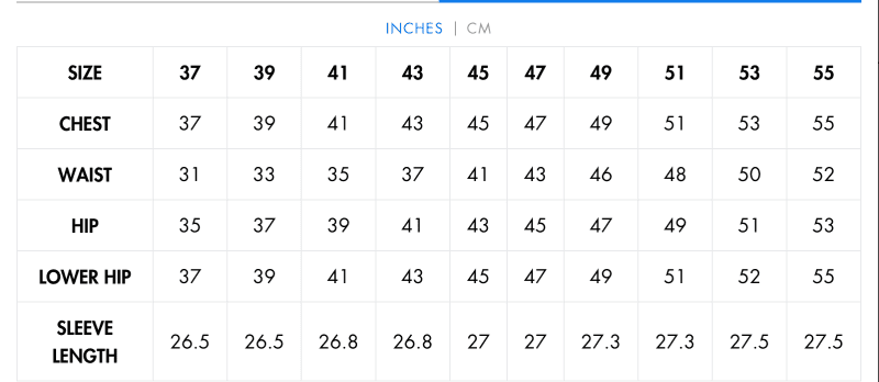 Men sSizeChart