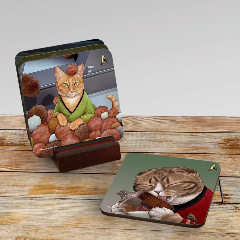 ST Cats Set4 Coaster Mockup