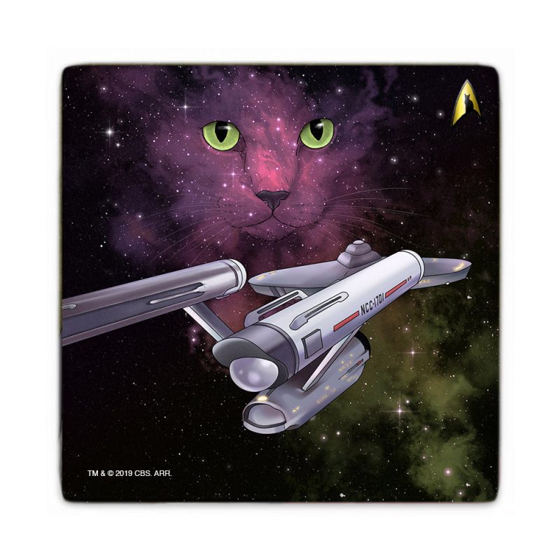 ST Cats Set4 Coaster Mockup single SpaceCat