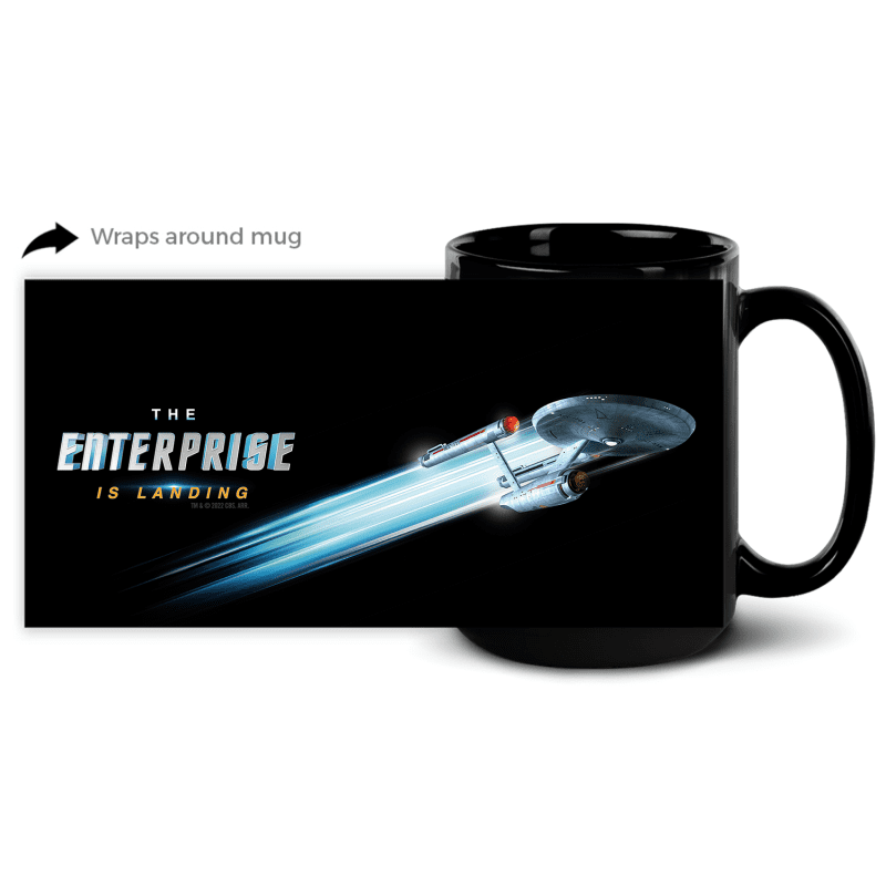 Star Trek: The Original Series The Enterprise is Landing Black Mug