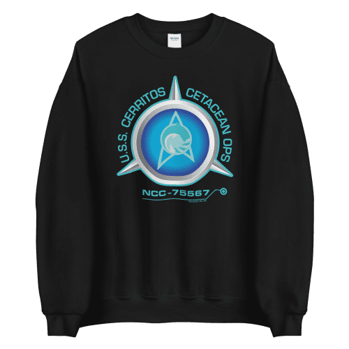 Star Trek: Lower Decks Cetacean Ops Delta Large Logo  Fleece Crewneck Sweatshirt