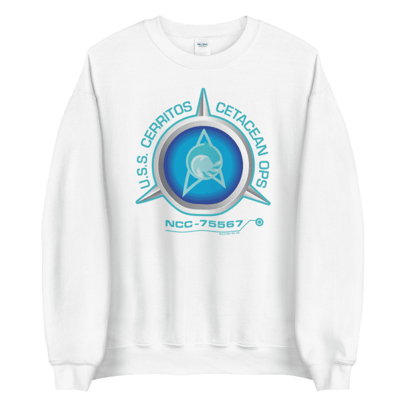 Star Trek: Lower Decks Cetacean Ops Delta Large Logo  Fleece Crewneck Sweatshirt