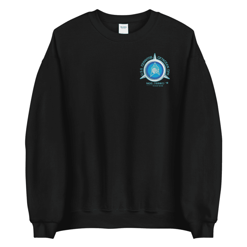 Star Trek: Lower Decks Cetacean Ops Delta Small Logo  Fleece Crewneck Sweatshirt