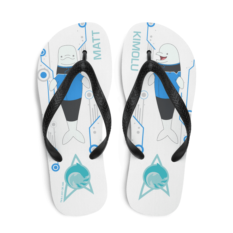 Star Trek: Lower Decks Matt & Kimolu Adult Flip Flops