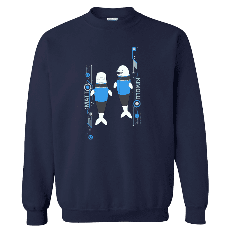 Star Trek: Lower Decks Matt & Kimolu Fleece Crewneck Sweatshirt