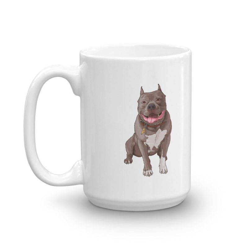 ST P NO1L 15oz White Mug mockup Handle on Left