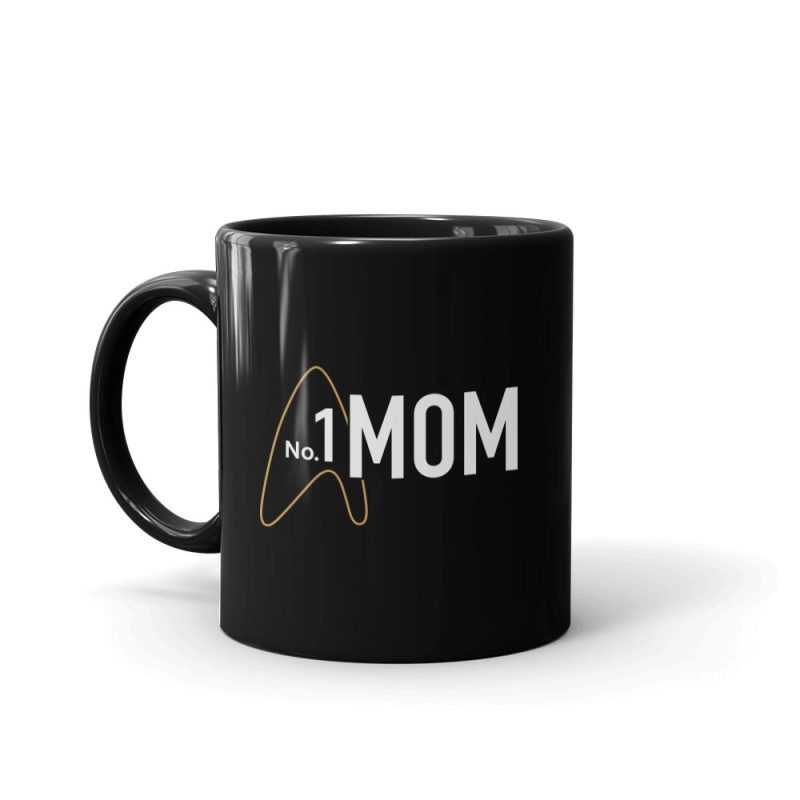 ST P NO1MOMH 11oz Black Mug Mockup Left