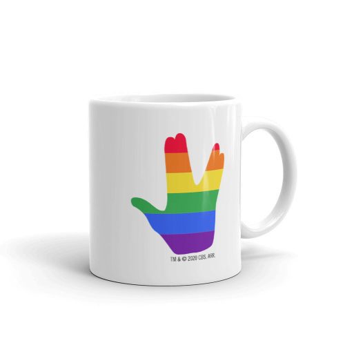 Star Trek Pride Vulcan Salute White Mug