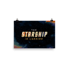 Star Trek The Starship Is Landing Premium Matte Paper Poster