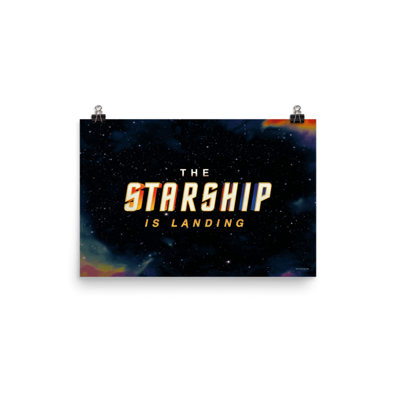 Star Trek The Starship Is Landing Premium Matte Paper Poster