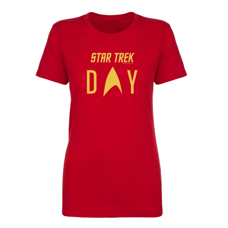 ST STDAY Womens ShortSleeve Tshirt Mockup Red