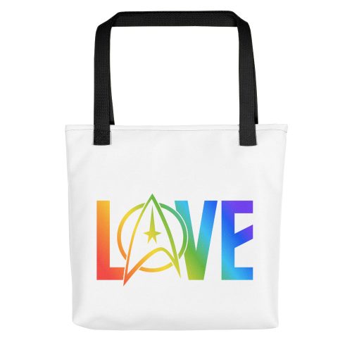 ST TOS LOVEH Tote Bag Mockup Front Black