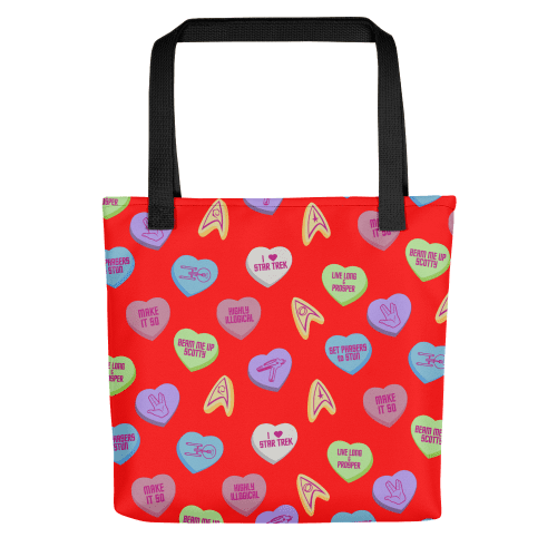 ST VDAY Tote Bag Red Mockup Back