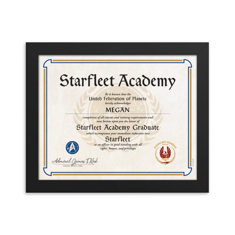 StarTrek Certificate FramedPrint8x10 1800x1800 4d6513e6 14cb 4d3e a712 e4b381bae606