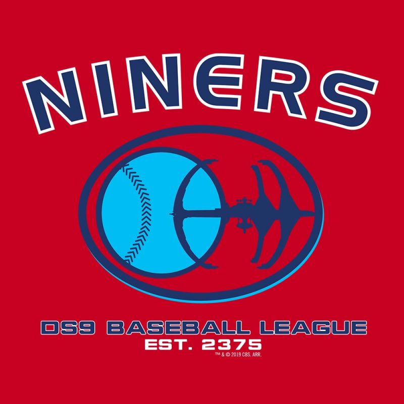 StarTrek DeepSpace9 NineNinersBaseball Adult ShortSleeve Tshirt RO