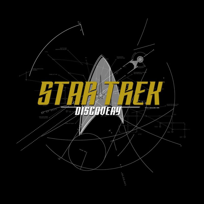 StarTrek Discovery Logo Sketch Womens ShortSleeve Tshirt Mockup RO