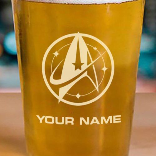 StarTrek Discovery StarfleetCommand Personalized Pint Glass RO