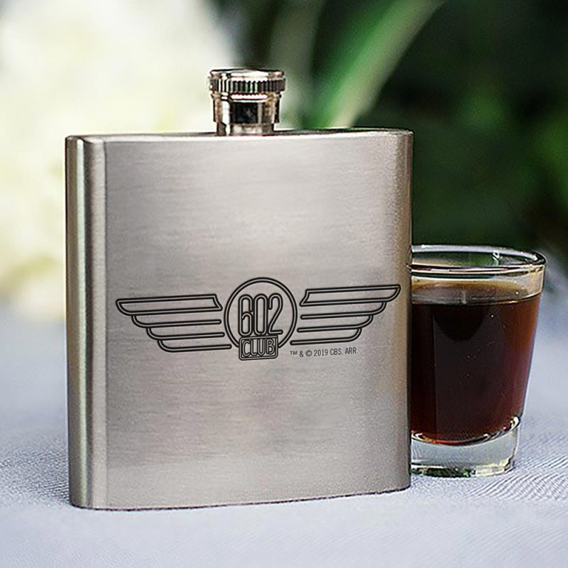 StarTrek Enterprise 602Club Stainless Steel Flask Mockup 1