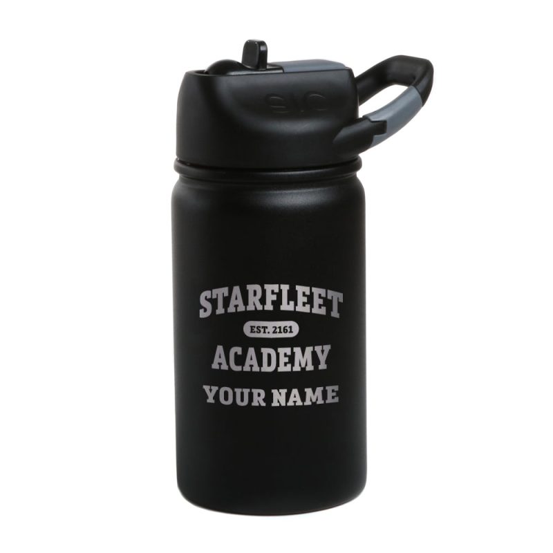 StarTrek StarfleetAcademy Personalized Est2161 SIC LIL 12ozBottle Mockup Black FullBottle