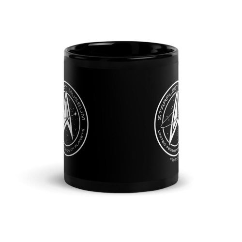 StarTrek StarfleetAcademy StarfleetMuseum 11oz Black Mug Mockup Front