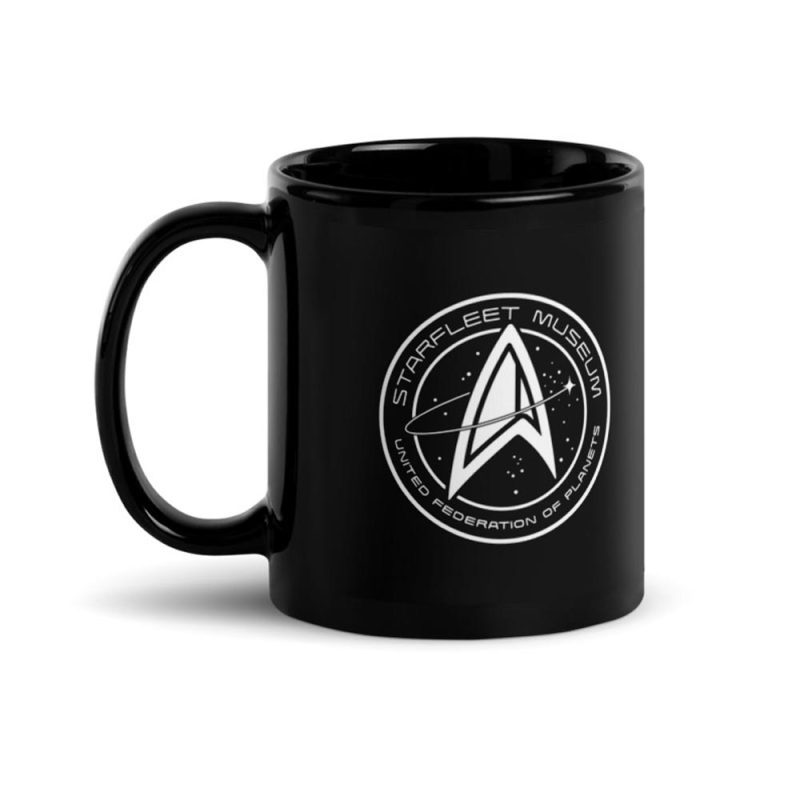 StarTrek StarfleetAcademy StarfleetMuseum 11oz Black Mug Mockup Left