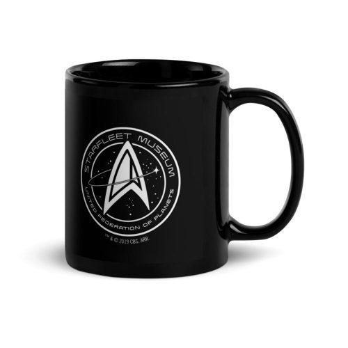 StarTrek StarfleetAcademy StarfleetMuseum 11oz Black Mug Mockup Right