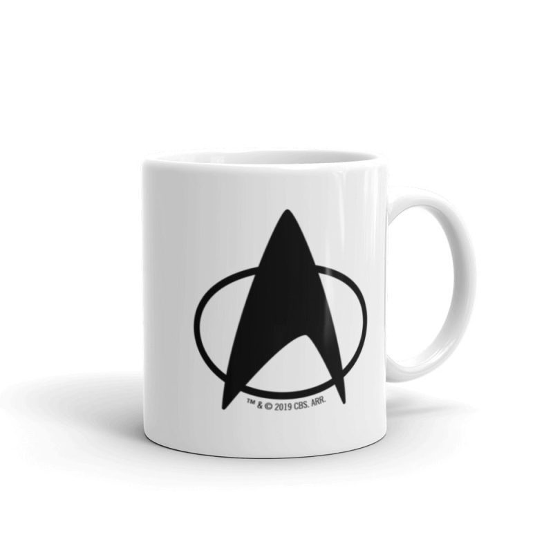 StarTrek TNG Delta 11oz White Mug mockup Handle on Right