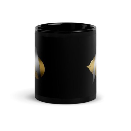 StarTrek TNG KittyCatLogo 11oz Black Mug Mockup Front