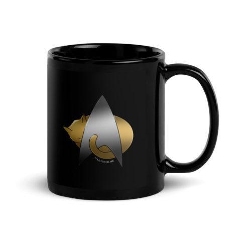 StarTrek TNG KittyCatLogo 11oz Black Mug Mockup Right