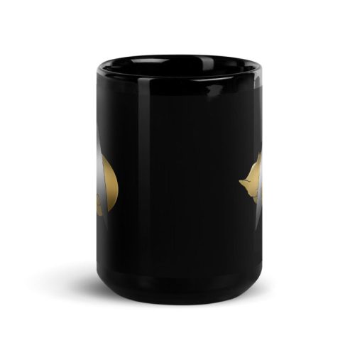 StarTrek TNG KittyCatLogo 15oz Black Mug Mockup Front