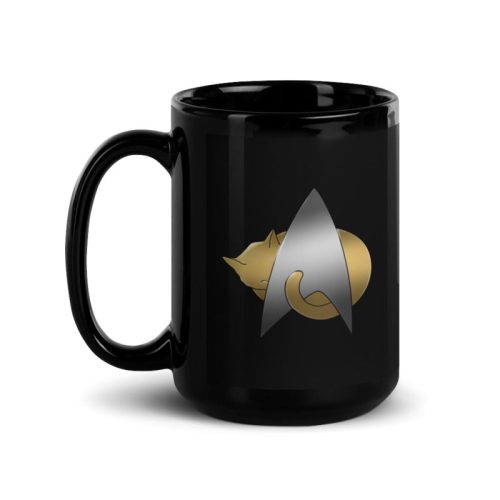 StarTrek TNG KittyCatLogo 15oz Black Mug Mockup Left