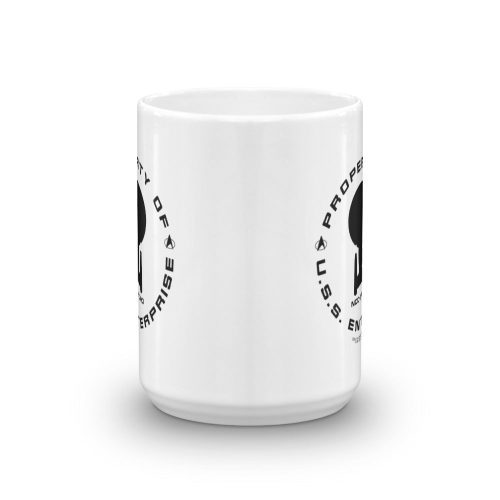 StarTrek TNG PropertyOfUSSEnterprise 15oz White Mug mockup Front 1