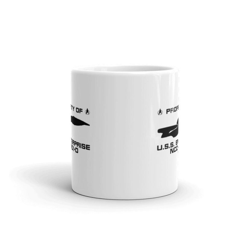 StarTrek TNG USSEnterpriseProfile 11oz White Mug mockup Front