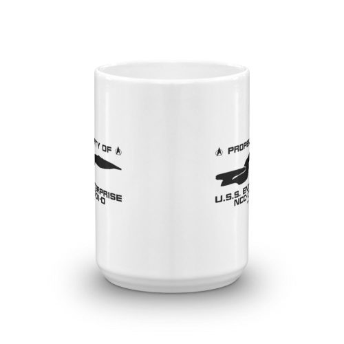 StarTrek TNG USSEnterpriseProfile 15oz White Mug mockup Front 1