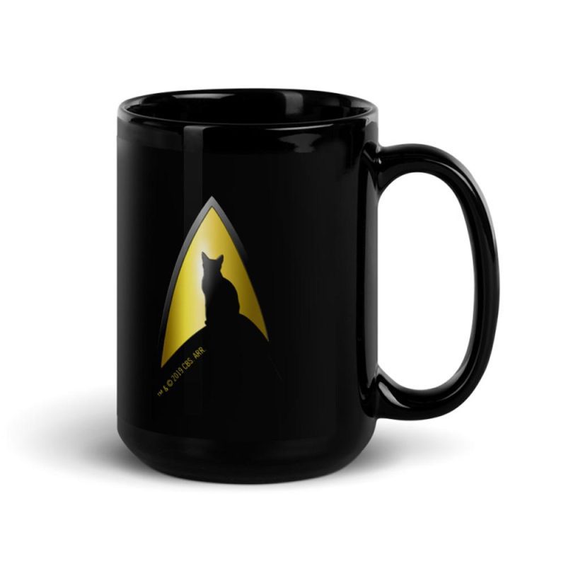 StarTrek TOS Cat CaptainKirk 15oz Black Mug Mockup Right