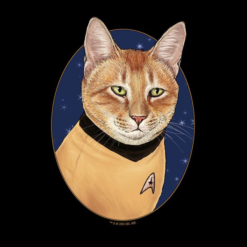 StarTrek TOS Cat CaptainKirk Mens ShortSleeve Tshirt Mockup RO