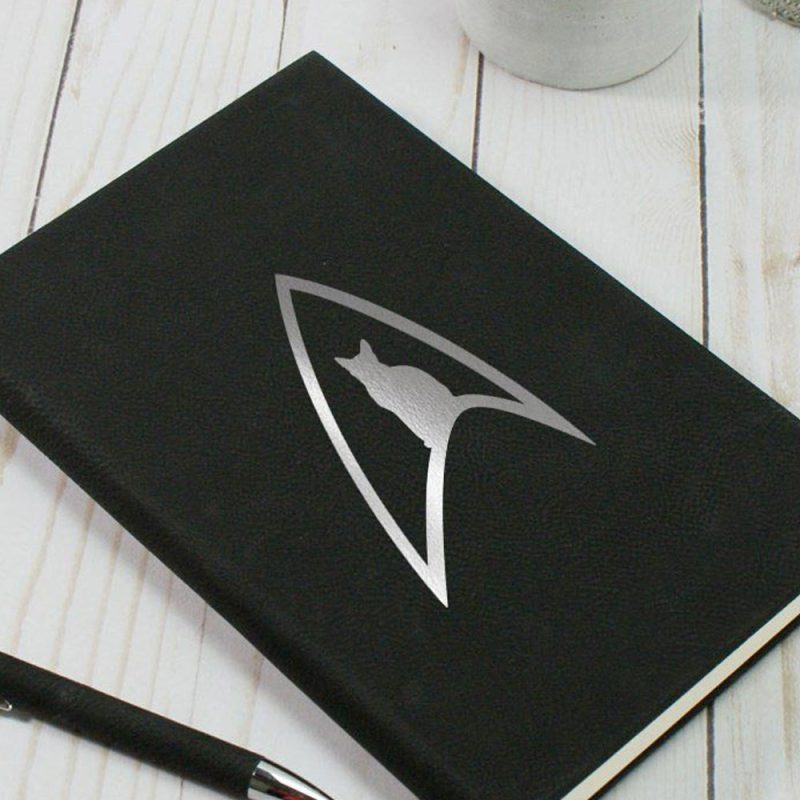 StarTrek TOS DeltaCat Leather Journal Mockup RO