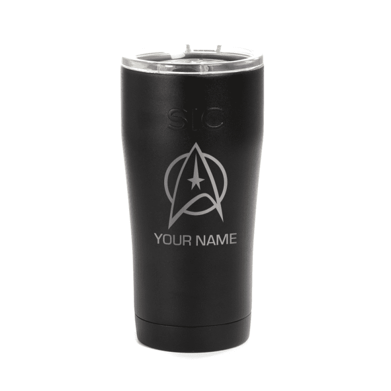 StarTrek TOS Personalized Delta SIC 20ozTumbler Mockup Black