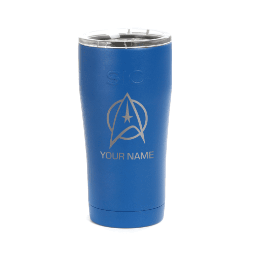 StarTrek TOS Personalized Delta SIC 20ozTumbler Mockup Royal