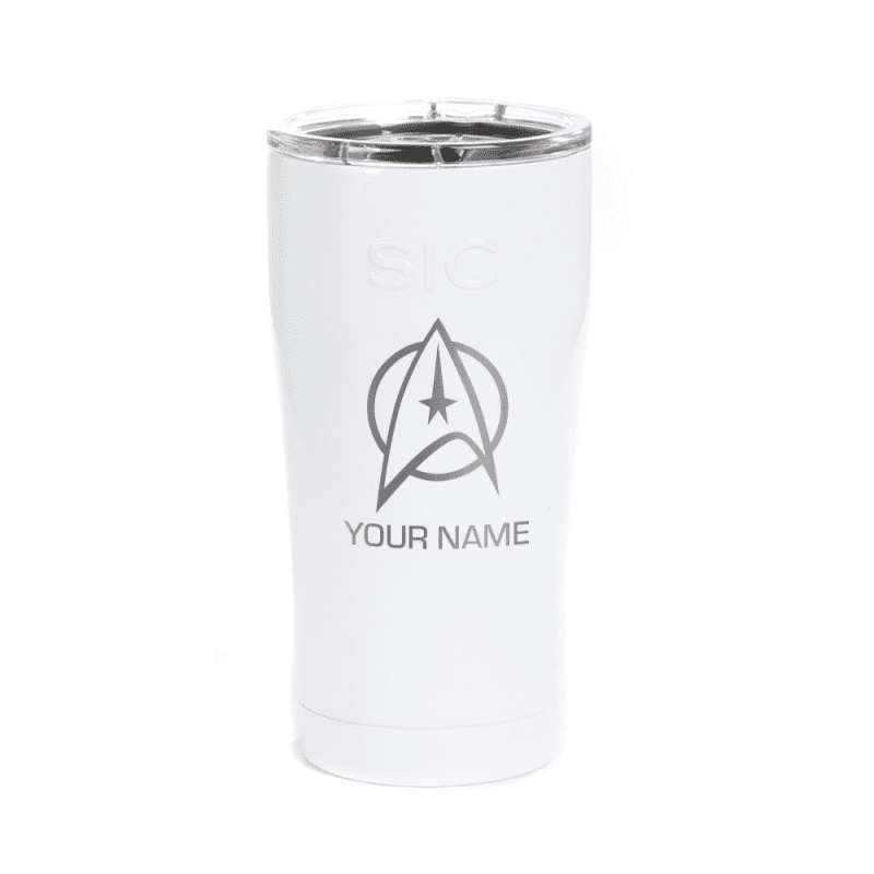 StarTrek TOS Personalized Delta SIC 20ozTumbler Mockup White