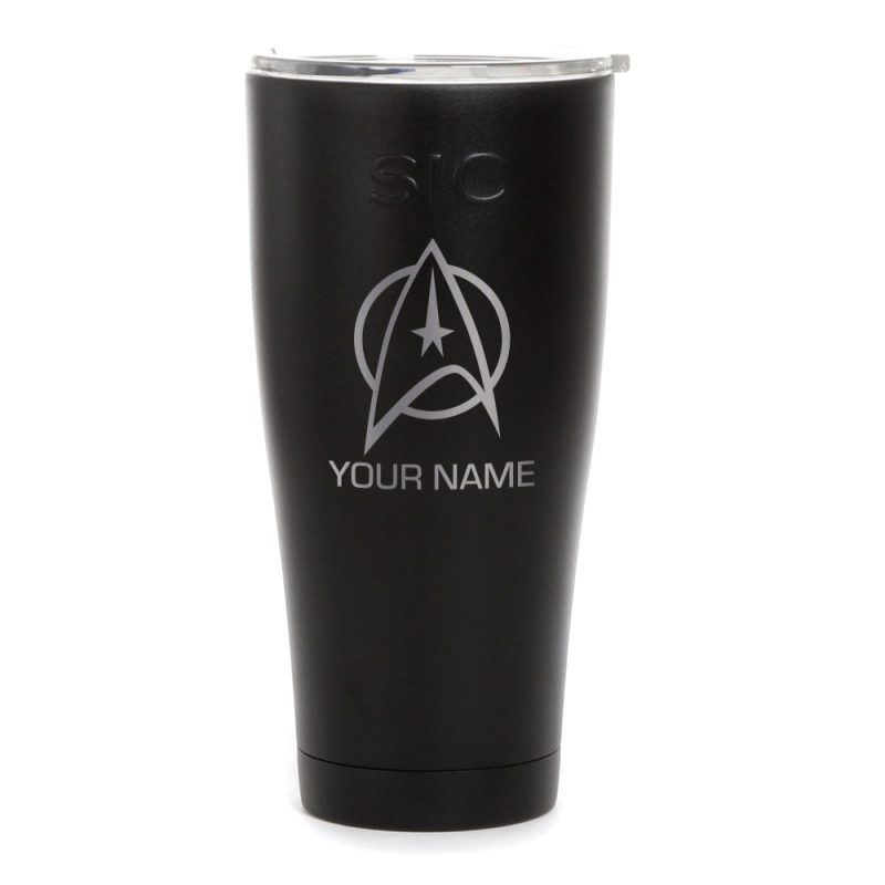 StarTrek TOS Personalized Delta SIC 30ozTumbler Mockup Black