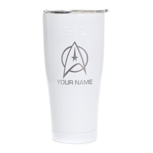 StarTrek TOS Personalized Delta SIC 30ozTumbler Mockup White