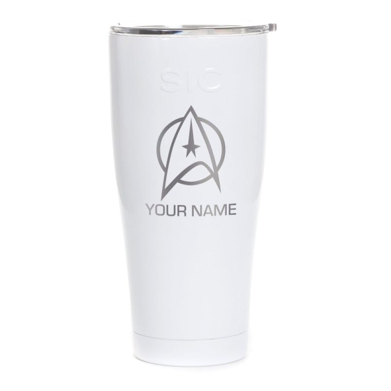 StarTrek TOS Personalized Delta SIC 30ozTumbler Mockup White