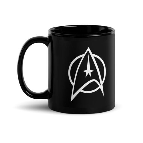 StarTrek TOS Delta 11oz Black Mug Mockup Handle on Left