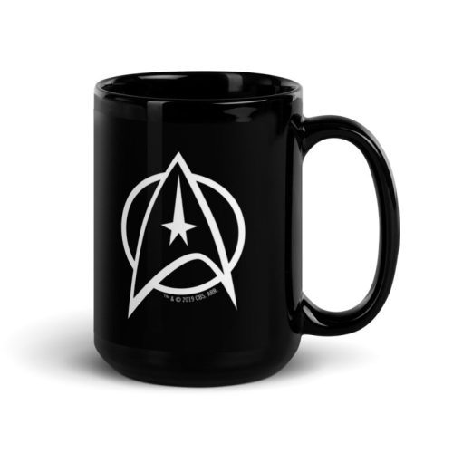 StarTrek TOS Delta 15oz Black Mug Mockup Handle on Right 1