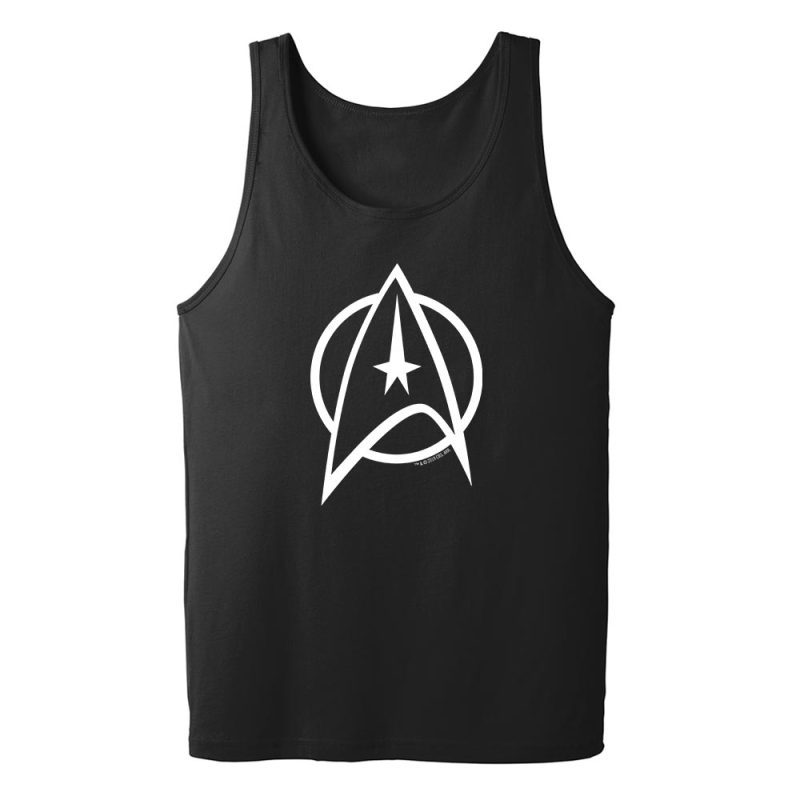 StarTrek TOS Delta Adult Tank Top Mockup Black