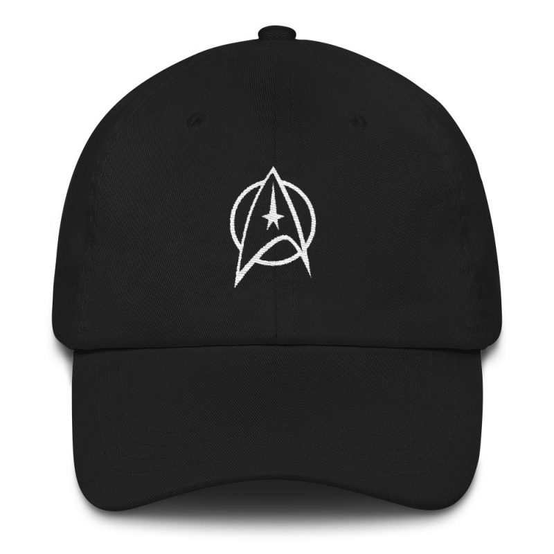 StarTrek TOS Delta Embroidered Hat mockup Front Black 1