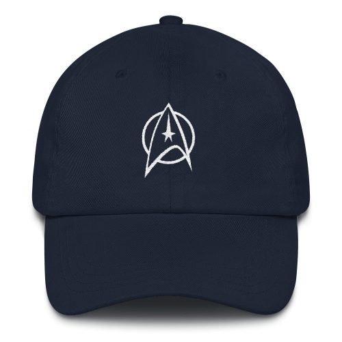 StarTrek TOS Delta Embroidered Hat mockup Front Navy 1