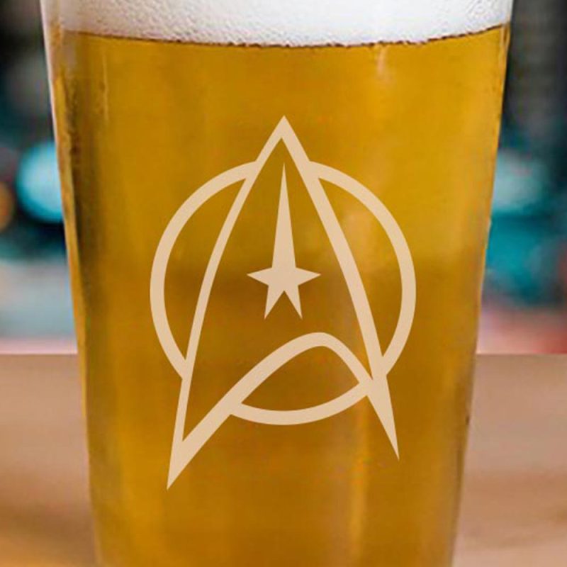 StarTrek TOS Delta Laser Engraved Pint Glass RO