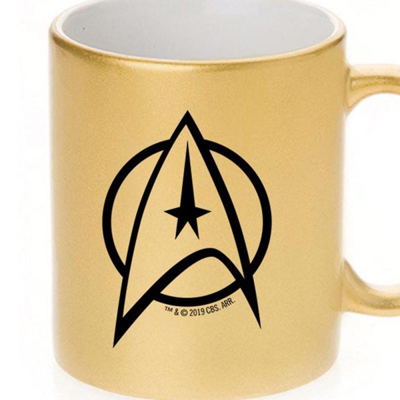 StarTrek TOS Delta Personalized 11oz GoldMetallic Mug Mockup RO